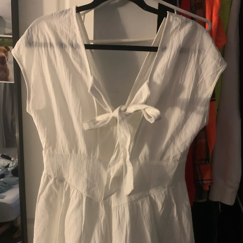 Low cut tie back romper